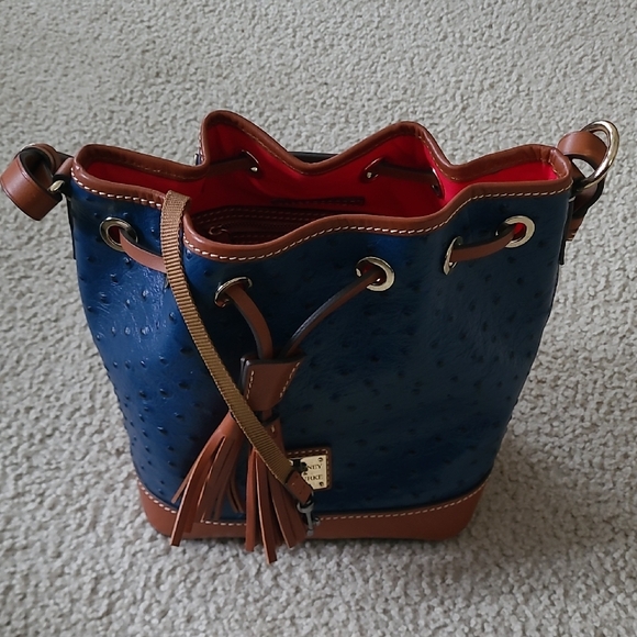 Dooney & Bourke Navy and Tan Shoulder Bag - Picture 2 of 5